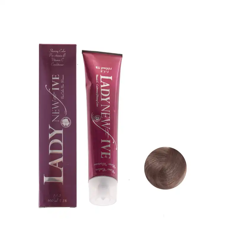 رنگ مو لیدی نیو فایو شماره 8.2 حجم 100 میلی لیتر رنگ بلوند دودی روشن