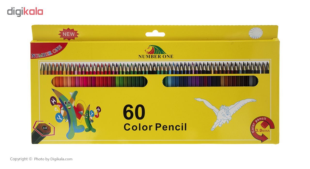 مداد رنگی 60 رنگ نامبروان مدل NEW