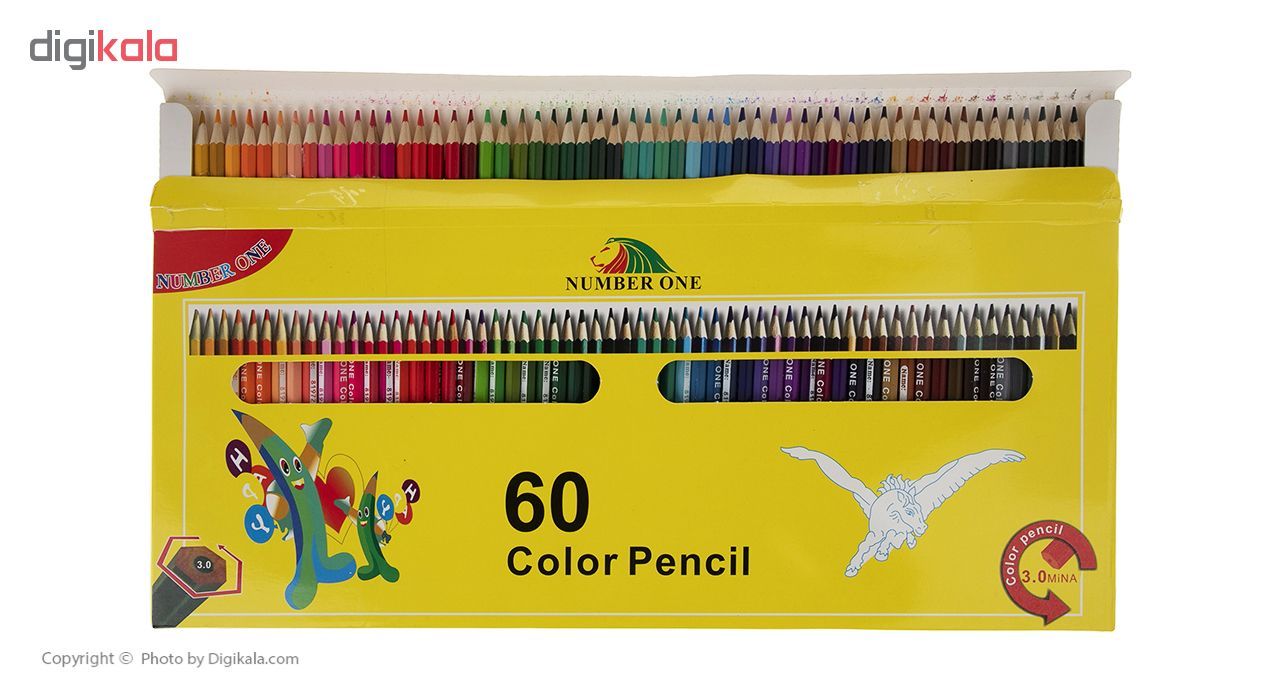 مداد رنگی 60 رنگ نامبروان مدل NEW