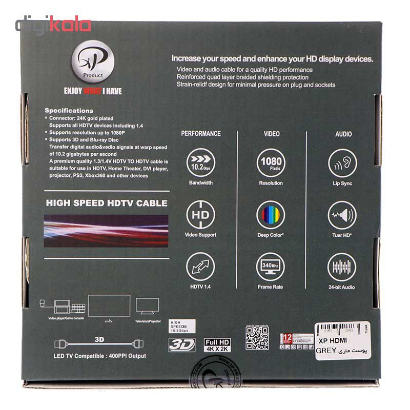 کابل HDMI ایکس پی-پروداکت مدل CC108 طول 5 متر 2
