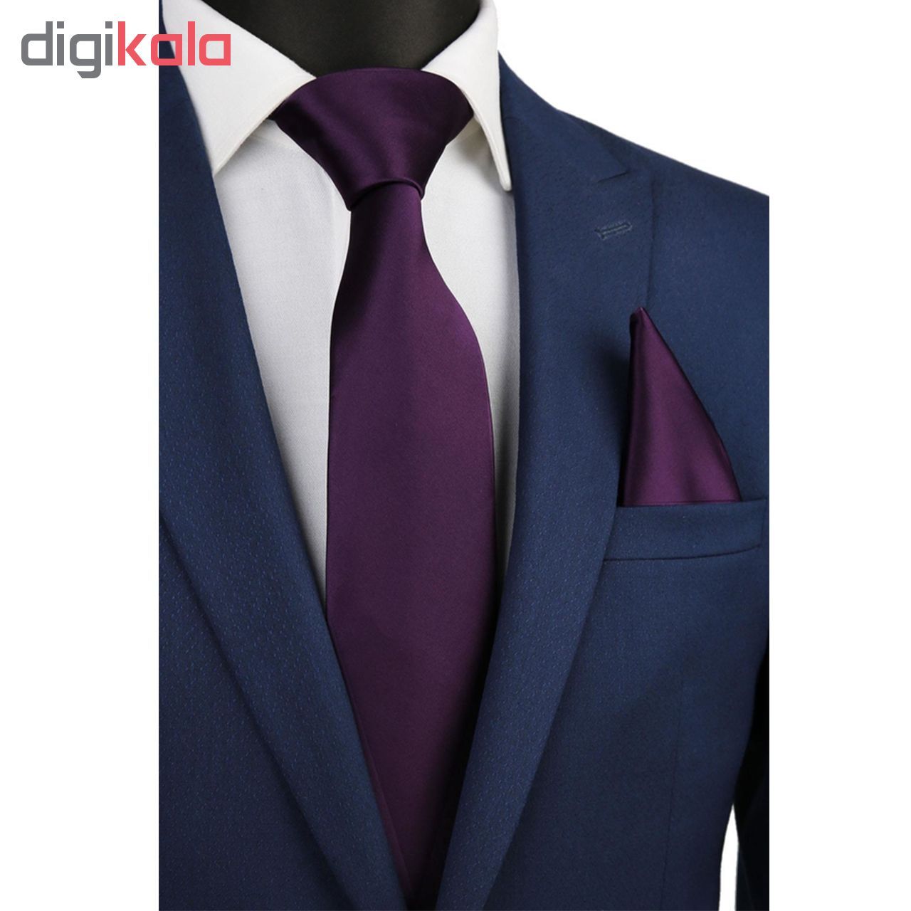 ست کراوات و دستمال جیب مردانه کد KS004 -  - 3
