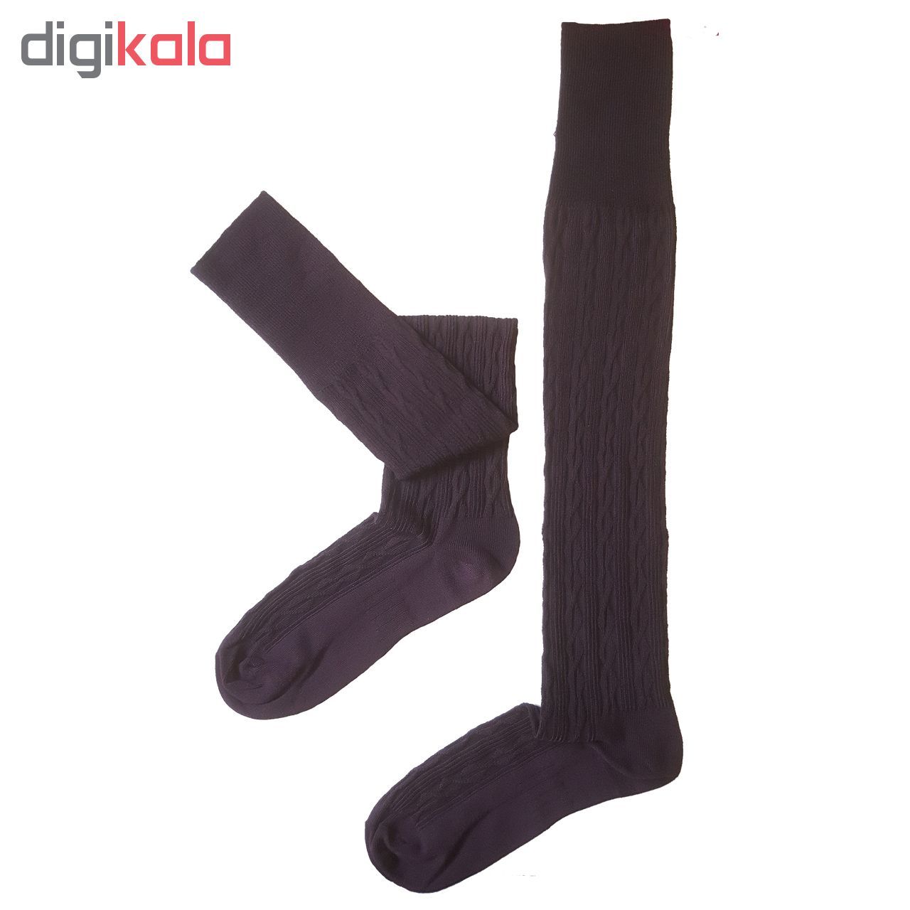 جوراب بلند زنانه ال سون طرح بافت کد PH73 - - 27