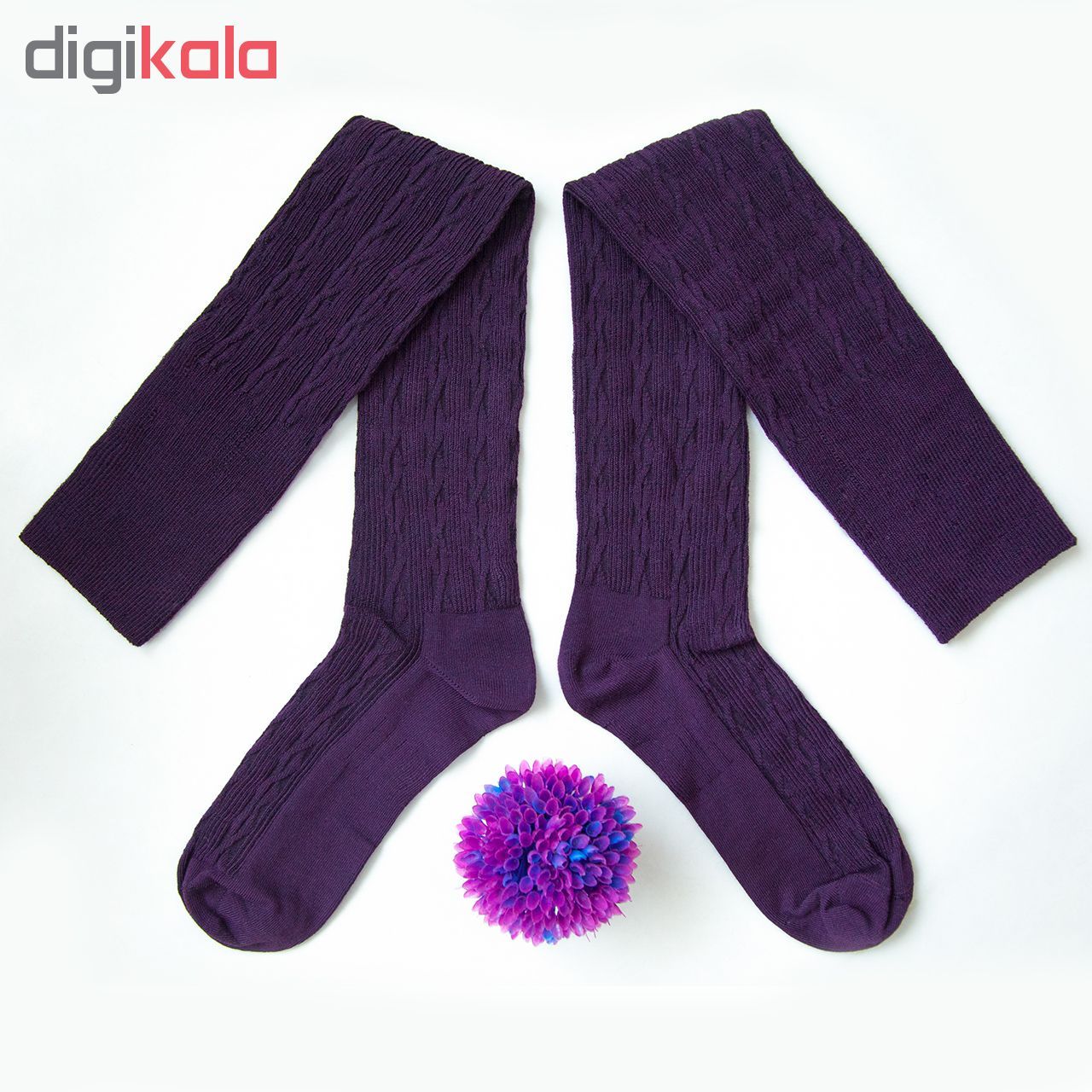 جوراب بلند زنانه ال سون طرح بافت کد PH73 - - 30