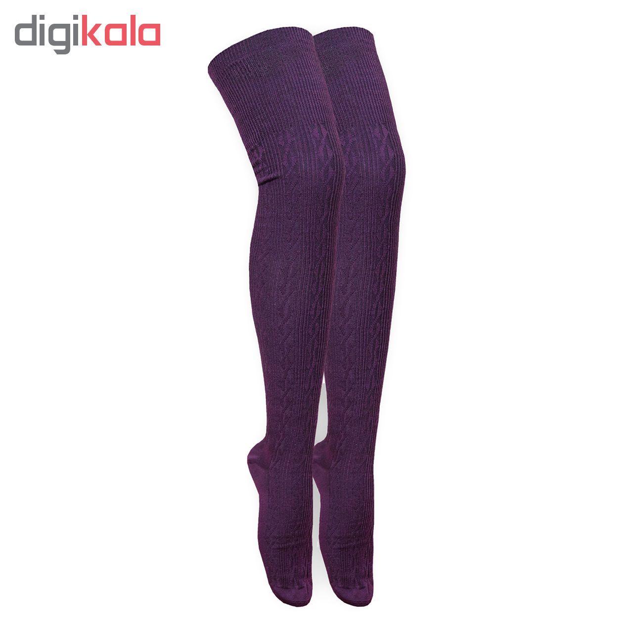 جوراب بلند زنانه ال سون طرح بافت کد PH73 - - 31