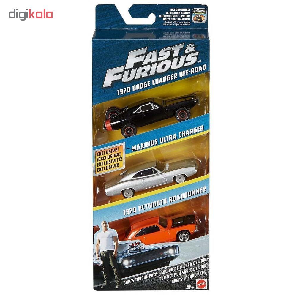 ماشین بازی متل مدل Fast-Furiousکد FCG01-02 بسته 3 عددی