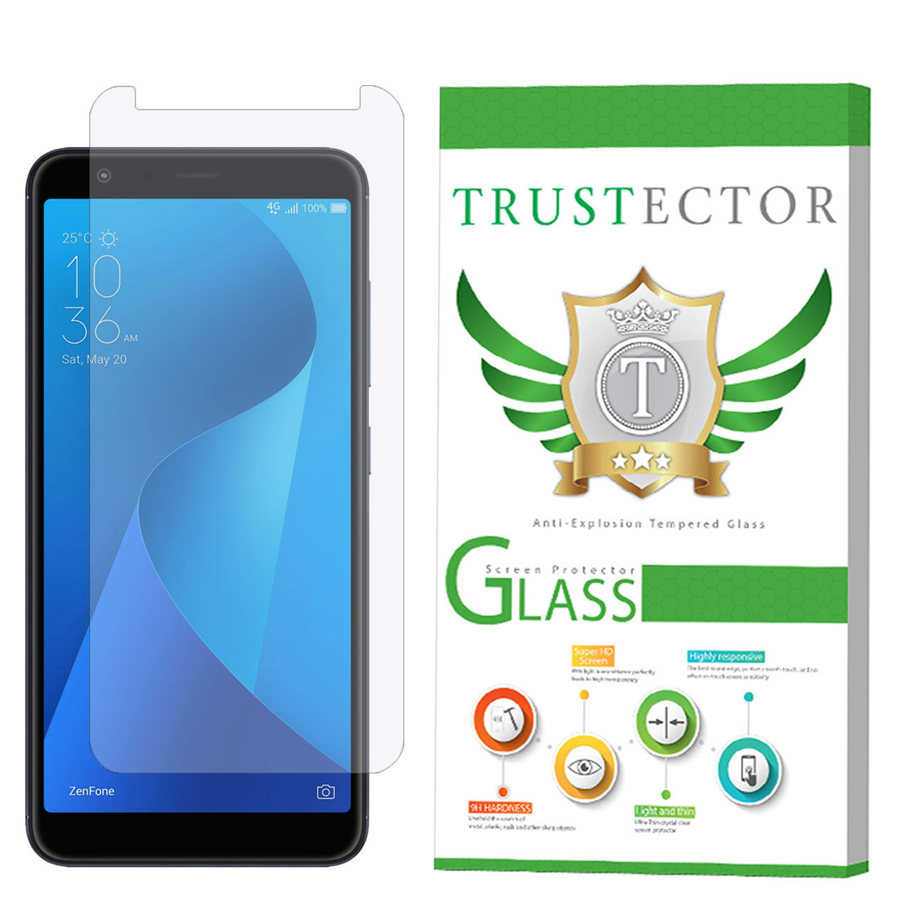 محافظ صفحه نمایش تراستکتور مدل GLS مناسب برای گوشی موبایل ایسوس Zenfone Max Plus M1 ZB570TL