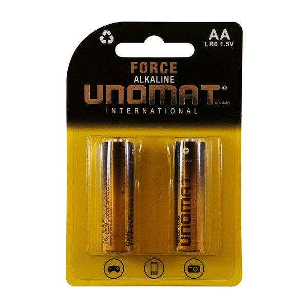 باتری قلمی یونومات مدل Force-2 بسته ۲ عددی