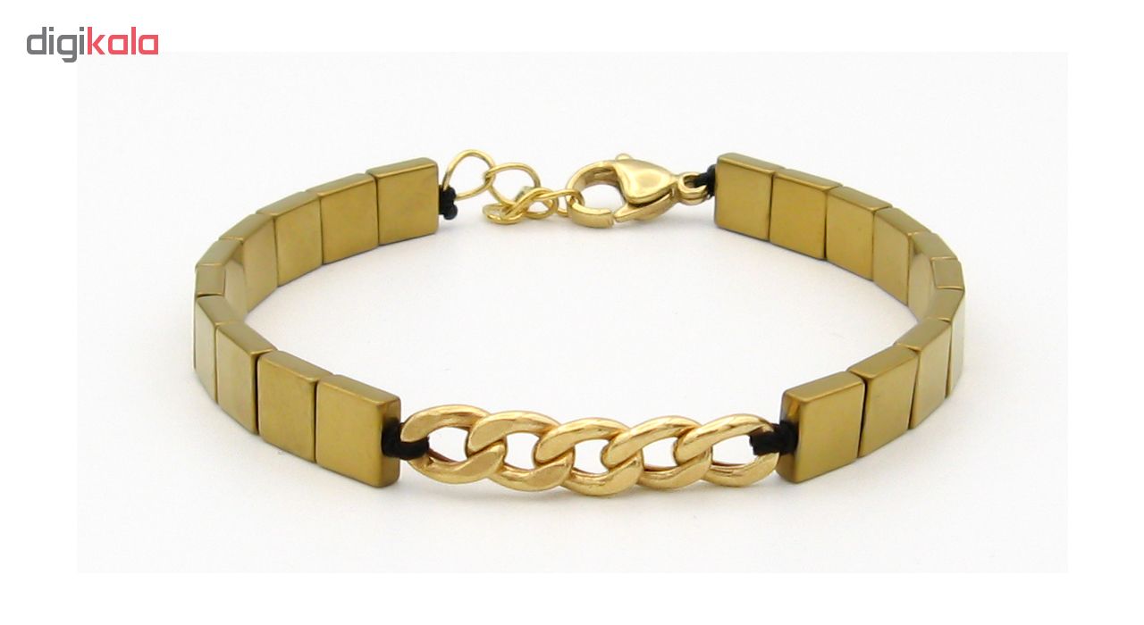 دستبند طلا 18 عیار زنانه مانچو کد BFG162 -  - 4