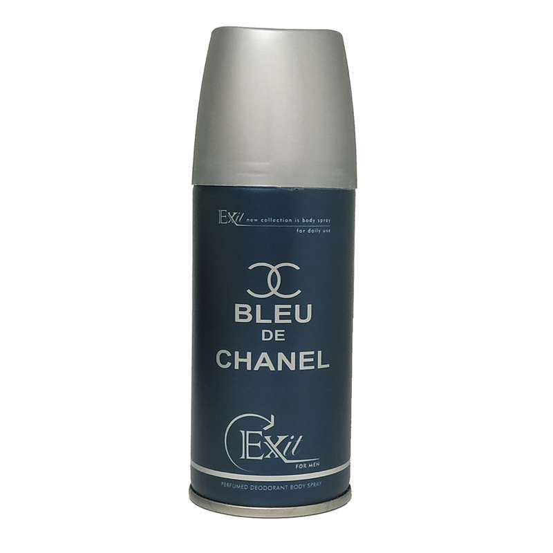 اسپری خوشبو کننده بدن مردانه اگزیت مدل BLEU DE CHANEL حجم 150 میلی لیتر اسپری خوشبو کننده بدن مردانه اگزیت مدل BLEU DE CHANEL حجم 150 میلی لیتر