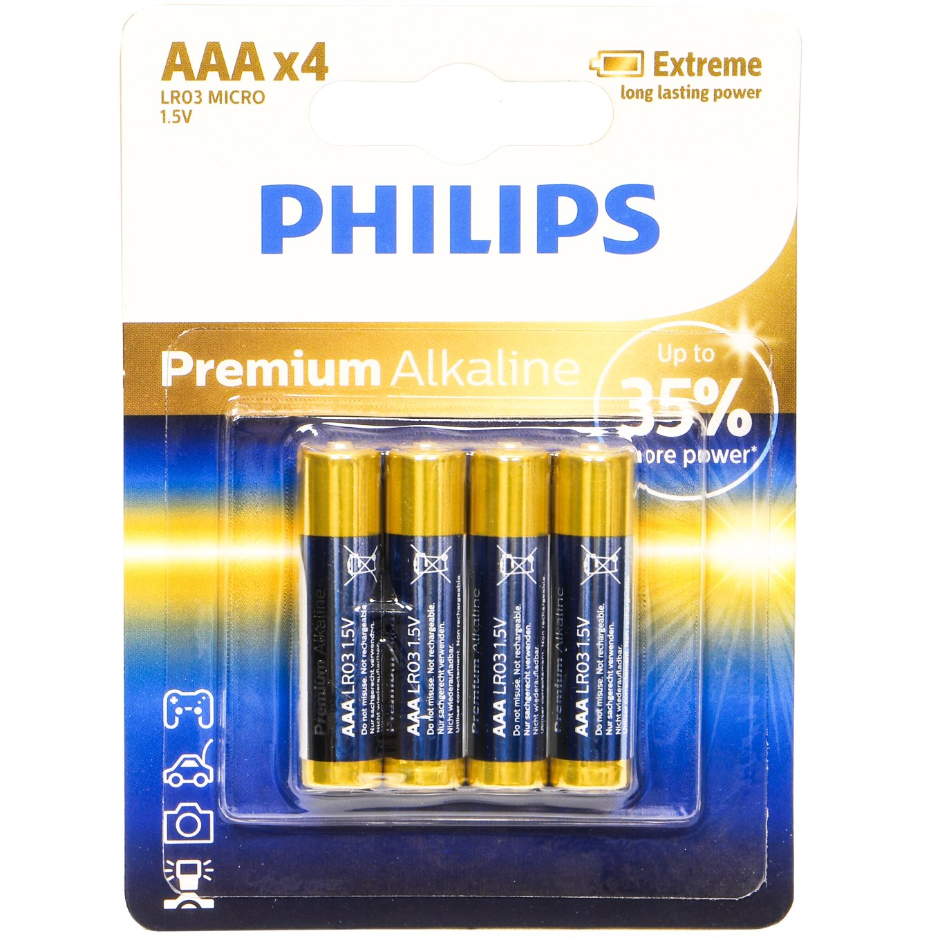 باتری نیم قلمی فیلیپس مدل Premium بسته 4 عددی