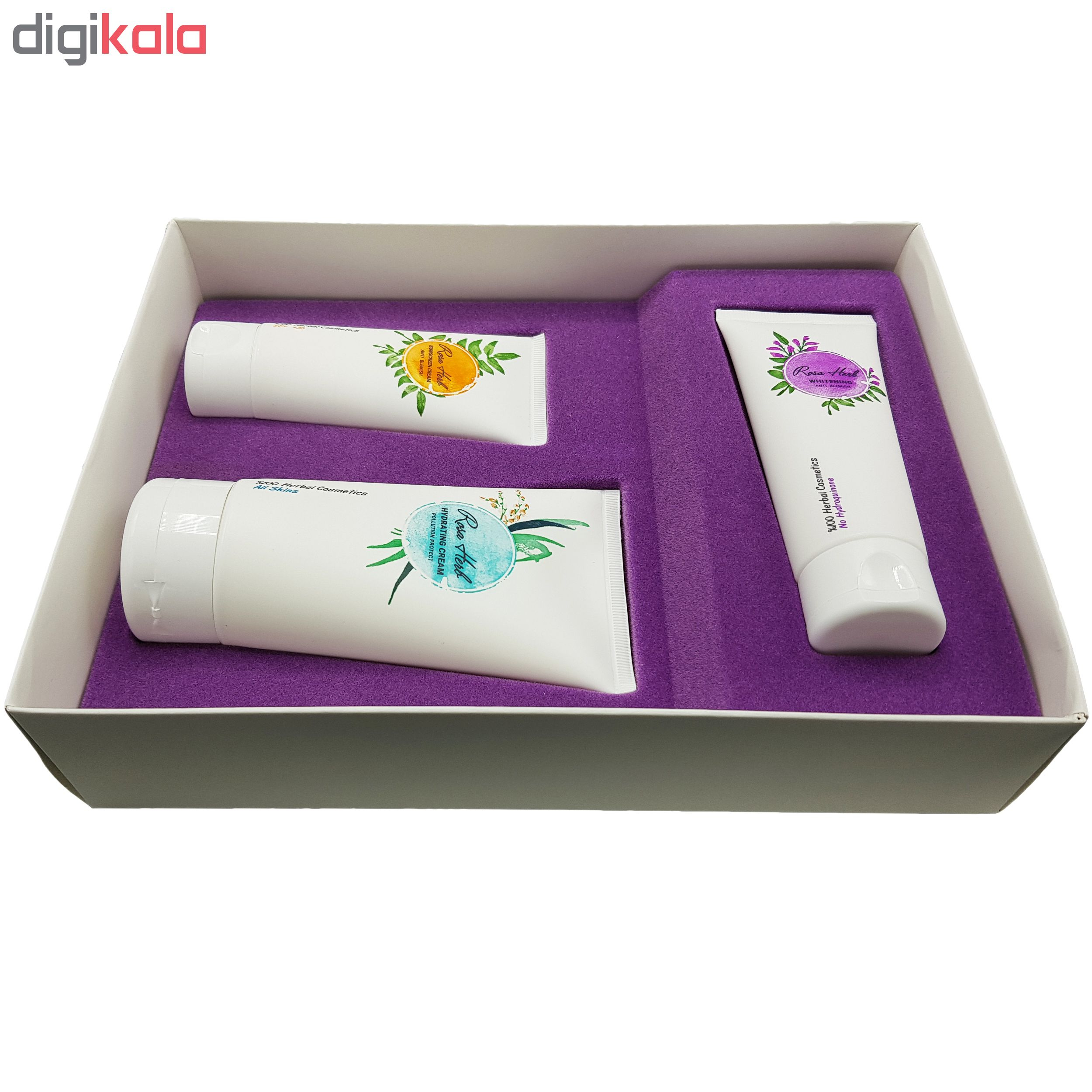 مجموعه کرم مراقبت از پوست رزاهرب مدل 3C بسته 3 عددی