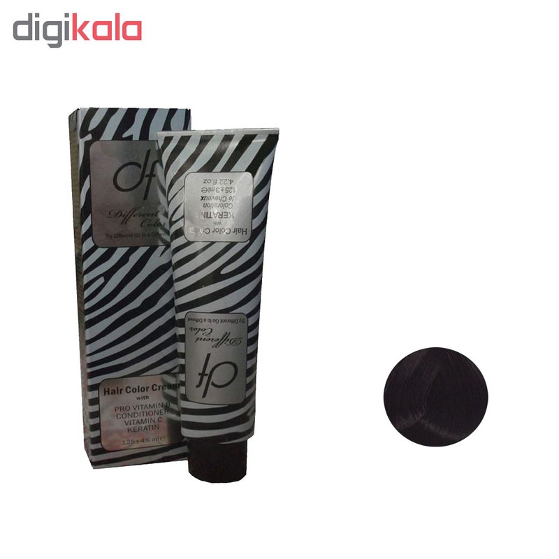 رنگ مو دیفرنت شماره 1.0 حجم 125 میلی لیتر رنگ مشکی