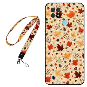 Megafone Fall 0017 Cover For Realme C21 Mobile Neckband