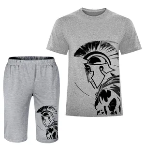 ست تی شرت آستین کوتاه و شلوارک راحتی مردانه مدل مبارز A281