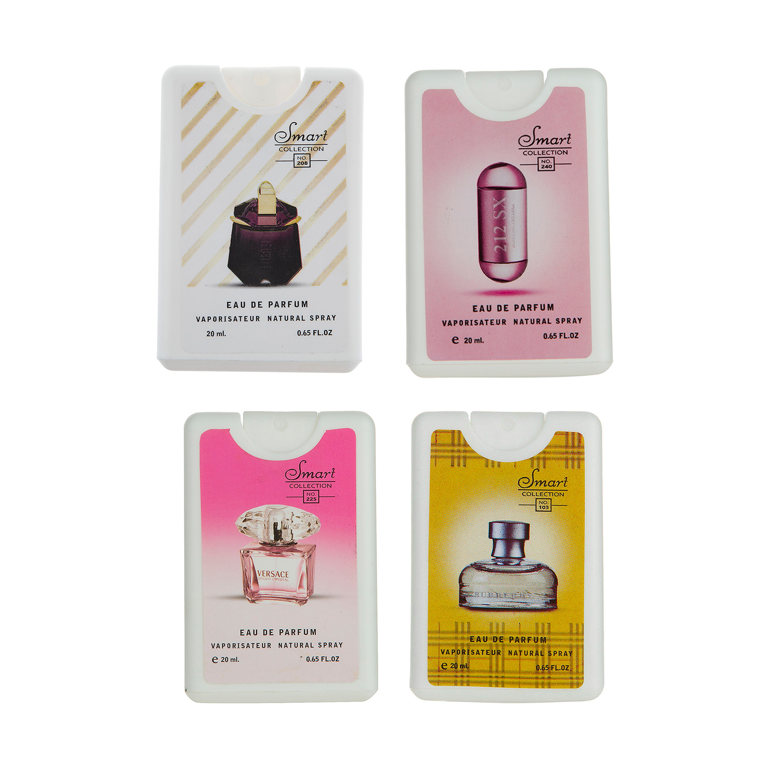 عطر جیبی زنانه اسمارت کالکشن حجم 20 میلی لیتر بسته 4 عددی