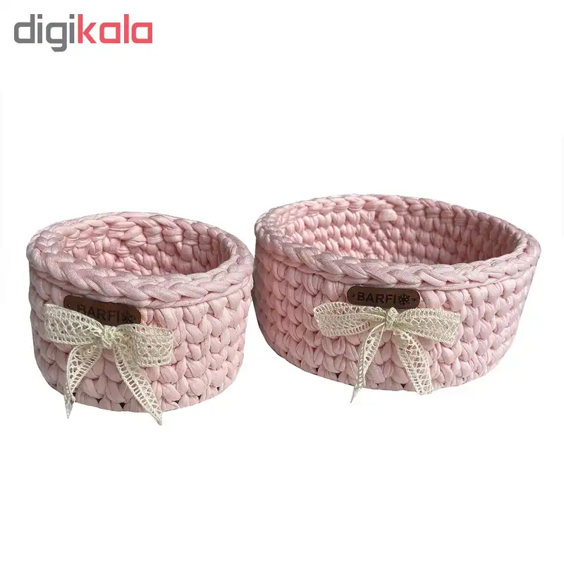 سبد قلاب بافی تریکو برفی کد 102 مجموعه دو عددی