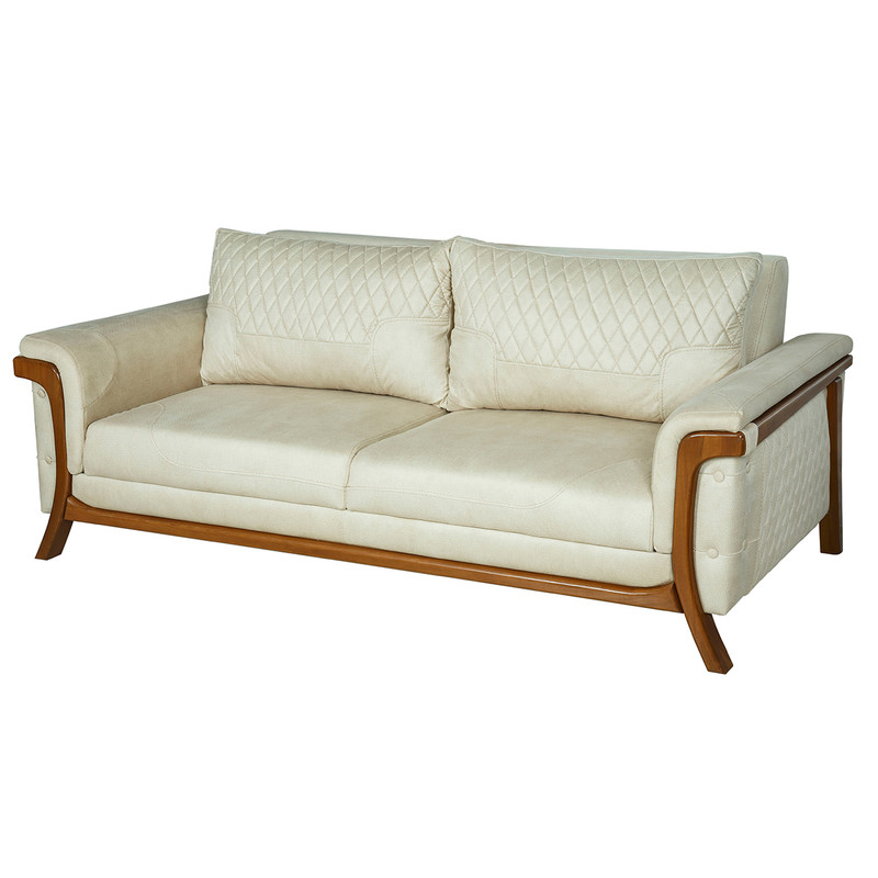 مبل راحتی سه نفره چشمه نور کد MA-412.3-BR-WT