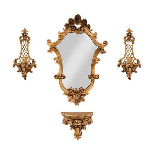 آینه و کنسول مدل Art110 به همراه دو عدد شمعدان