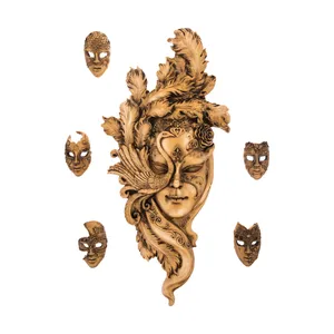 مجسمه دیوارکوب طرح بالماسکه مدل Art 116 مجموعه 6 عددی