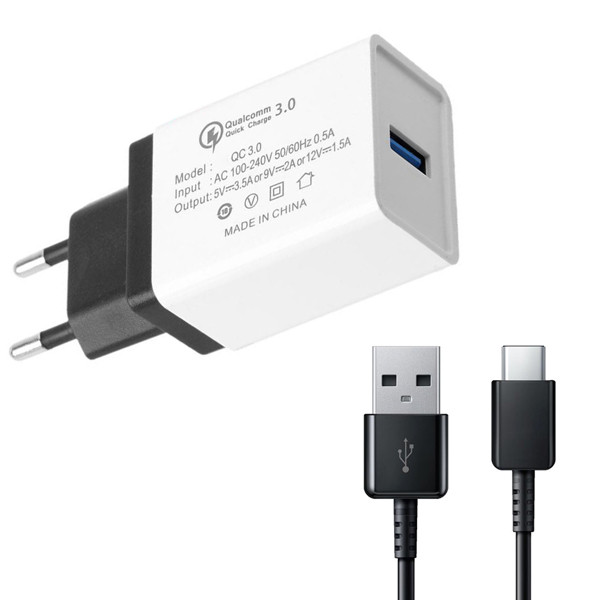 شارژر دیواری رومن مدل QC3.0-CB به همراه کابل تبدیل USB-C