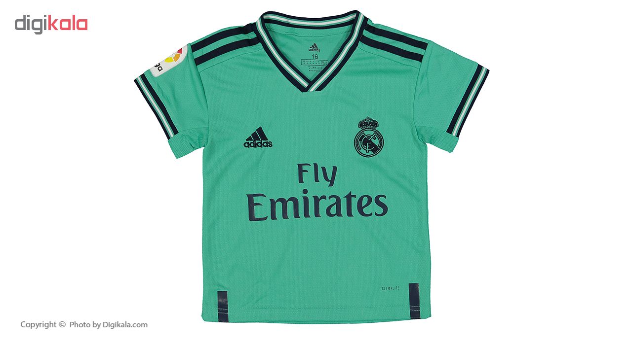 ست پیراهن و شورت ورزشی پسرانه  طرح رئال مادرید کد 124