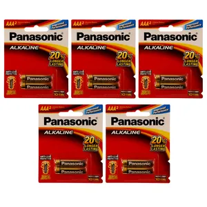 باتری نیم قلمی پاناسونیک مدل LR03T/2B بسته 10 عددی
