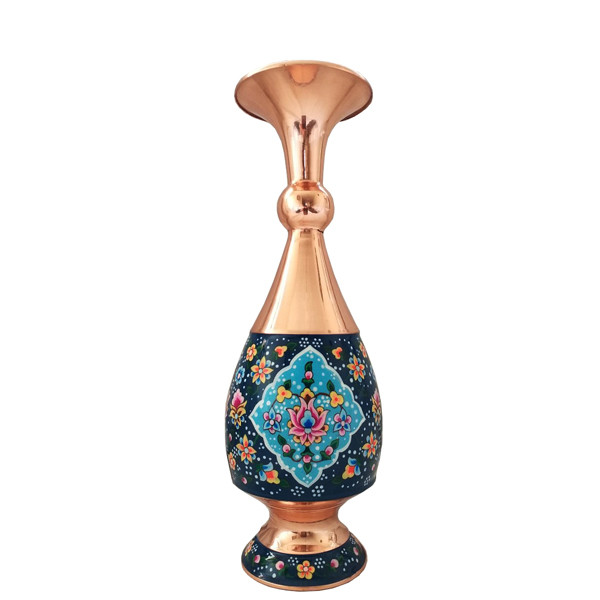 گلدان میناکاری طرح مس و پرداز کد ۰۱