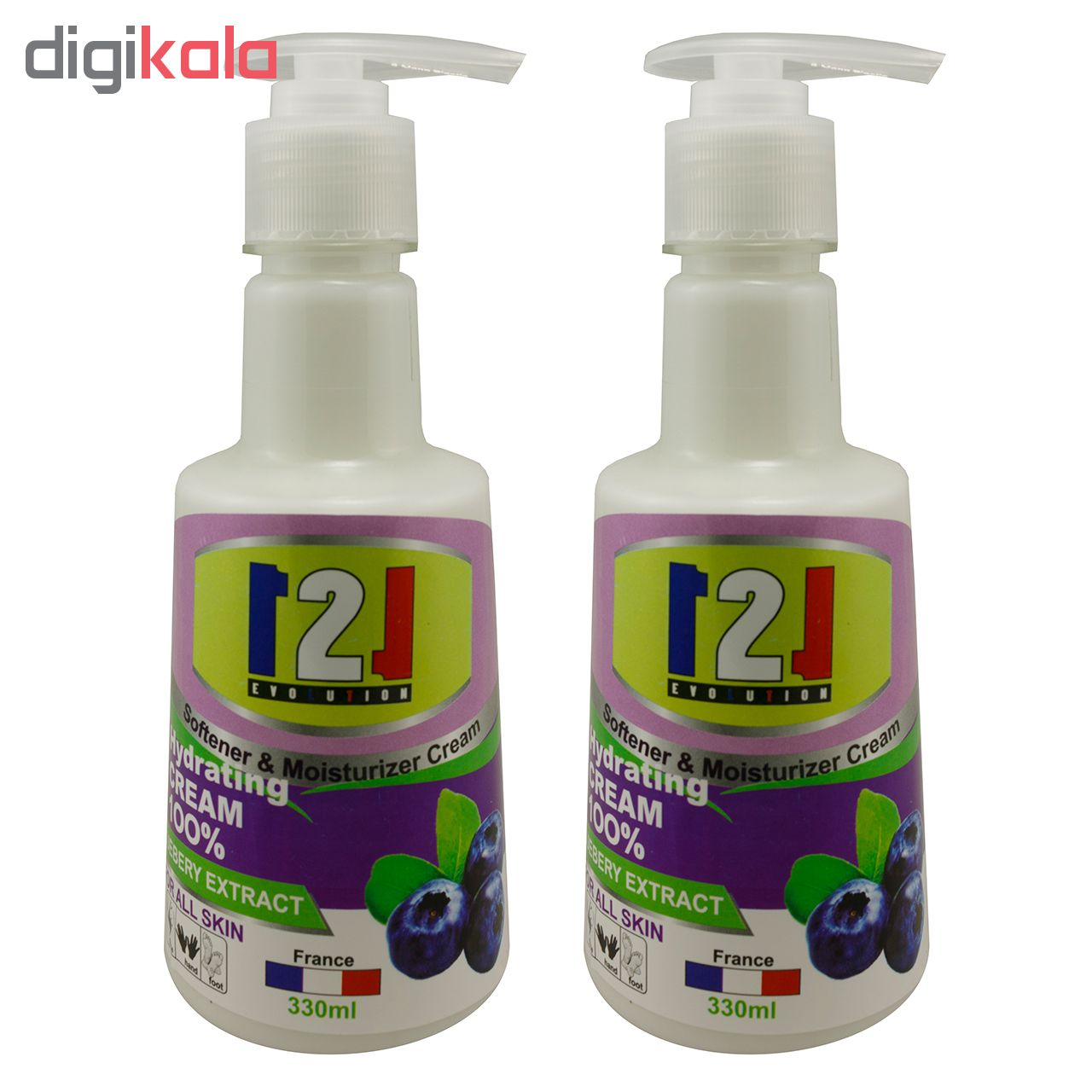 کرم مرطوب کننده 121 مدل BLUEBERY حجم 330 میلی لیتر مجموعه 2 عددی