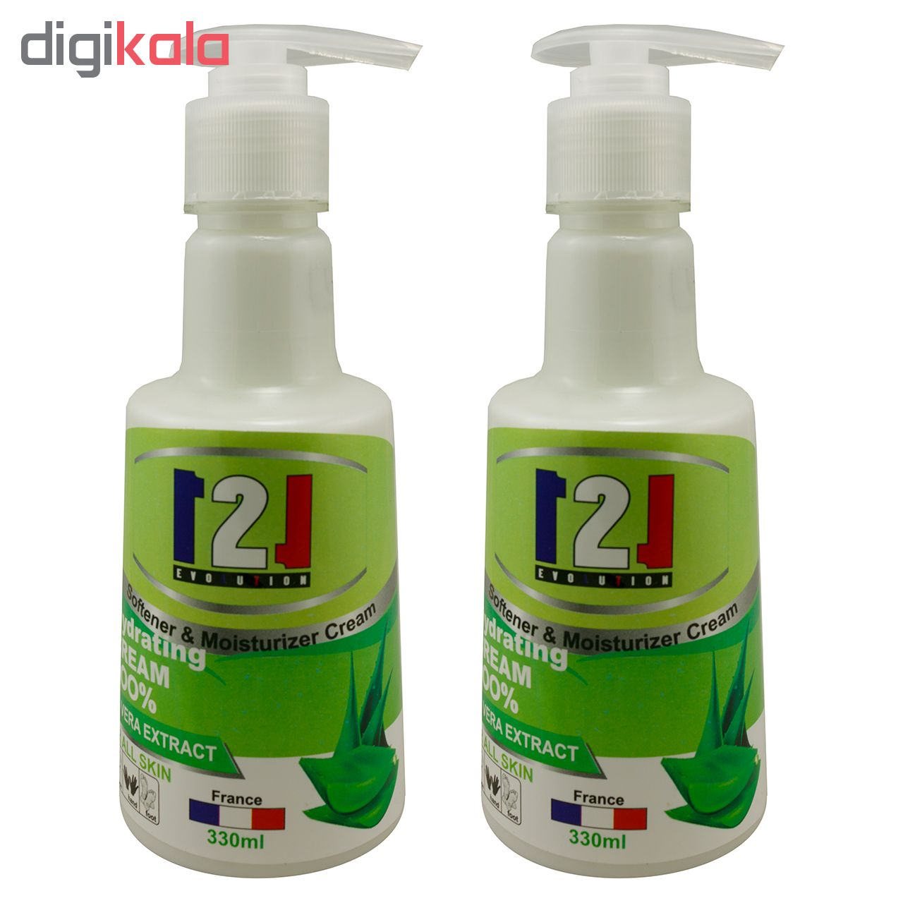 کرم مرطوب کننده 121 مدل ALOEVERA حجم 330 میلی لیتر مجموعه 2 عددی