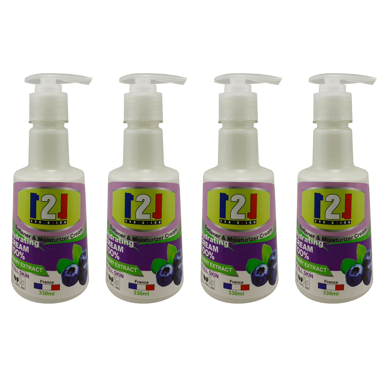 کرم مرطوب کننده 121 مدل BLUEBERY حجم 330 میلی لیتر مجموعه 4 عددی