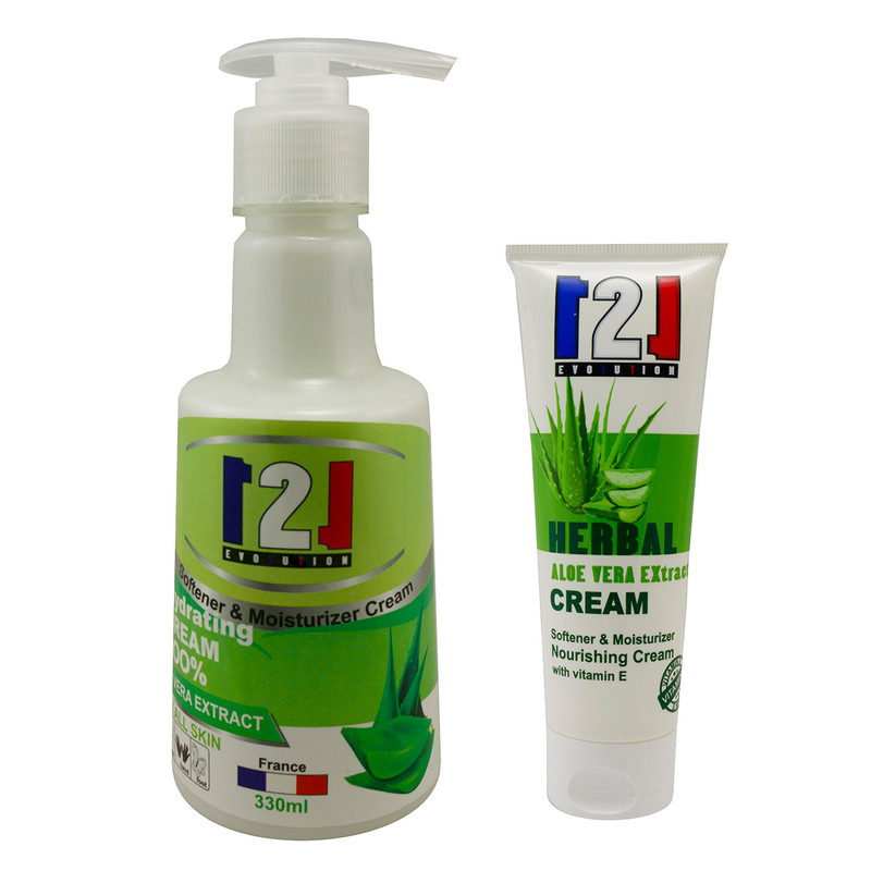 کرم مرطوب کننده 121 مدل ALOEVERA حجم 330 میلی لیتر به همراه کرم مرطوب کننده حجم 75 میلی لیتر