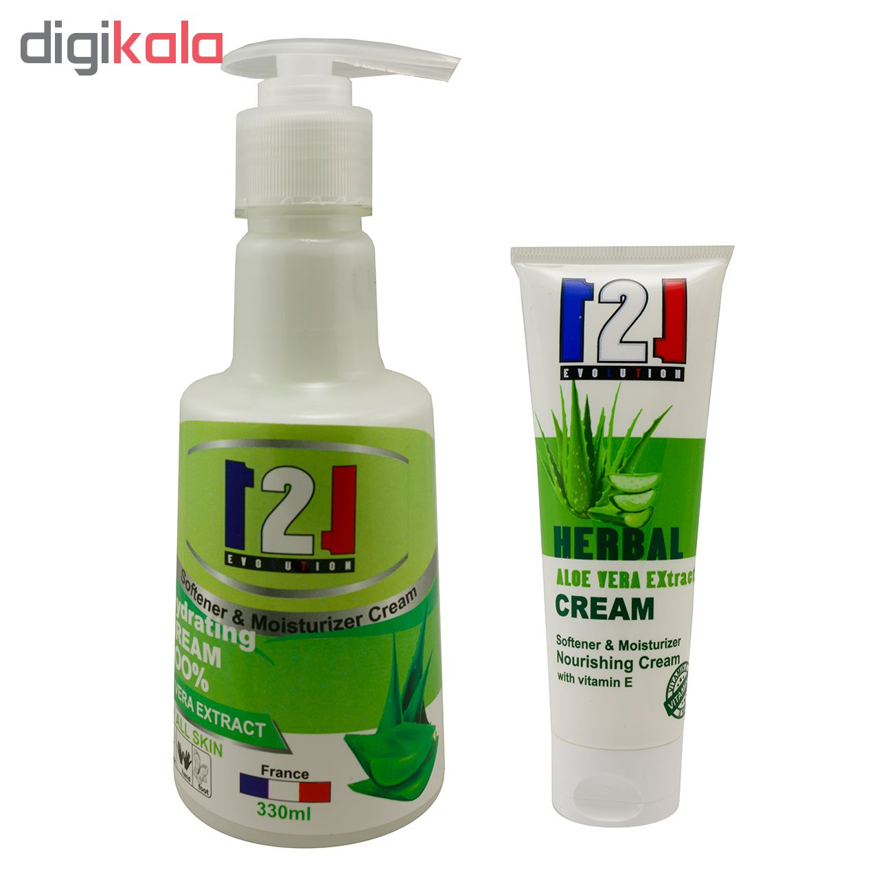 کرم مرطوب کننده 121 مدل ALOEVERA حجم 330 میلی لیتر به همراه کرم مرطوب کننده حجم 75 میلی لیتر