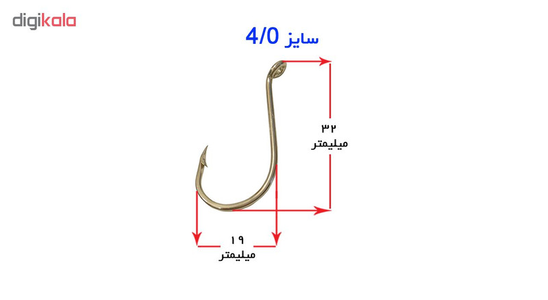 قلاب ماهیگیری اسکار مدل OH-4-0SE سایز 4.0 بسته 10 عددی