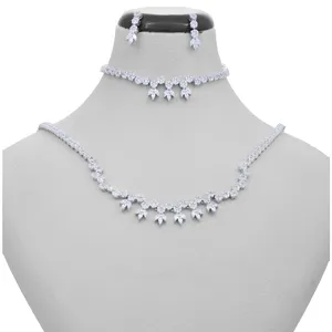 نیم ست نقره زنانه طرح فلاور کد 1312N1