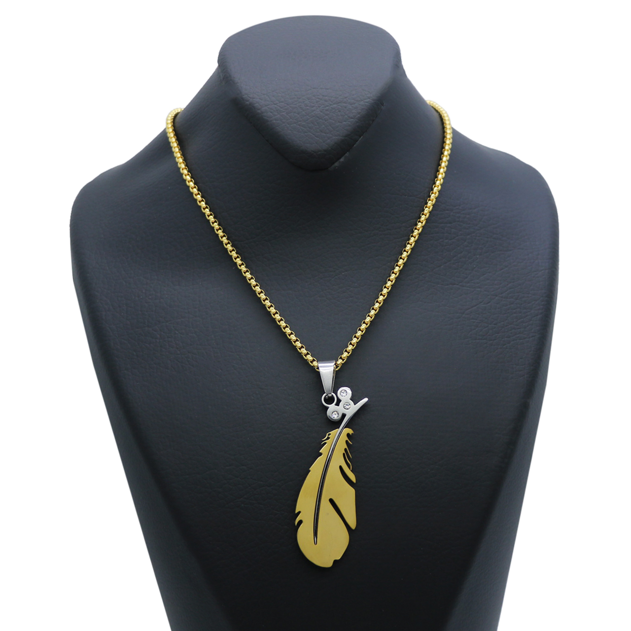گردنبند مردانه طرح پر کد Pr03