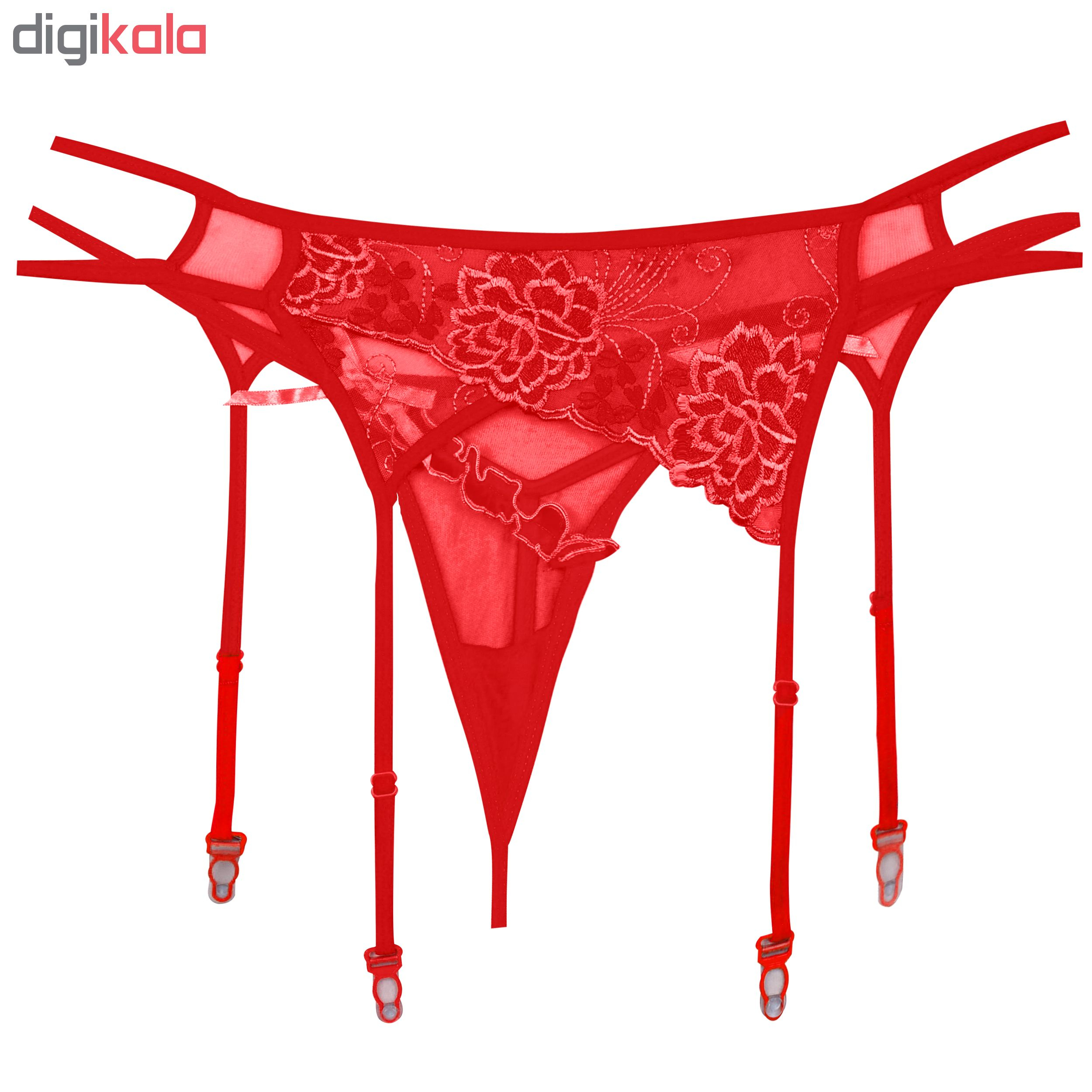 ست شورت و سوتین و نگهدارنده جوراب زنانه کد 3195-0028-3