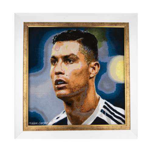 تابلو فرش دستبافت طرح رونالدو