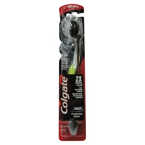 مسواک کلگیت مدل Charcoal siyah 360 با برس متوسط