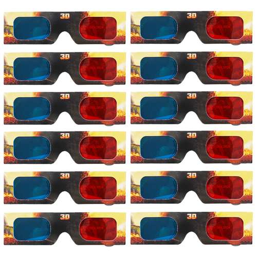 عینک سه بعدی مدل 001zippleback بسته 12 عددی