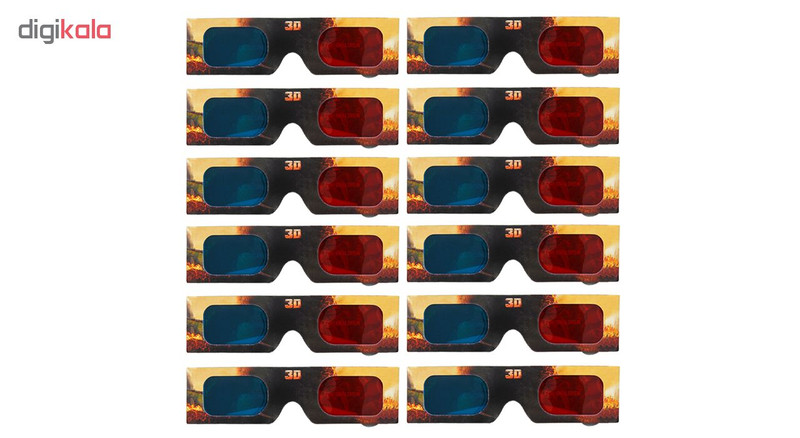 عینک سه بعدی مدل 001zippleback بسته 12 عددی