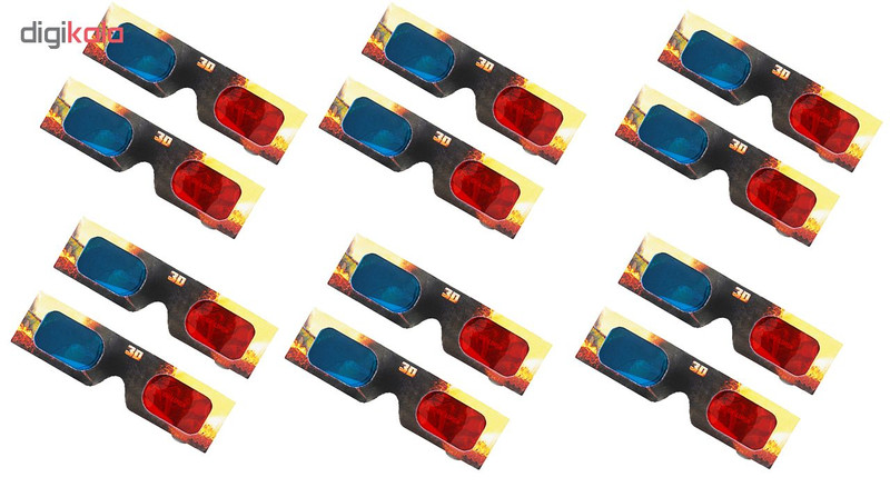 عینک سه بعدی مدل 001zippleback بسته 12 عددی