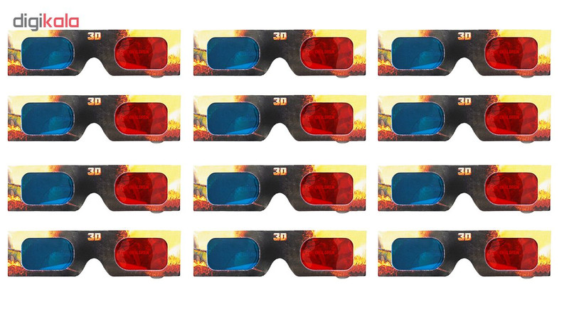عینک سه بعدی مدل 001zippleback بسته 12 عددی