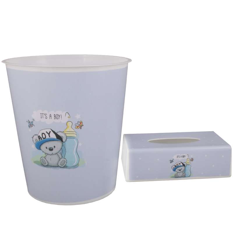 ست سطل و جادستمال اتاق کودک طرح خرس کد 4042