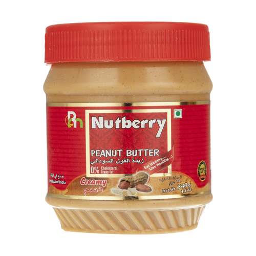 کره بادام زمینی کرمی ناتبری مقدار 340 گرم