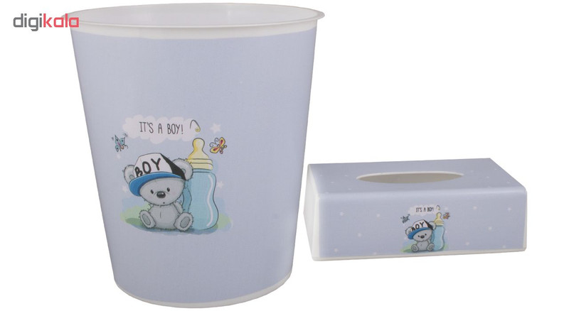 ست سطل و جادستمال اتاق کودک طرح خرس کد 4042