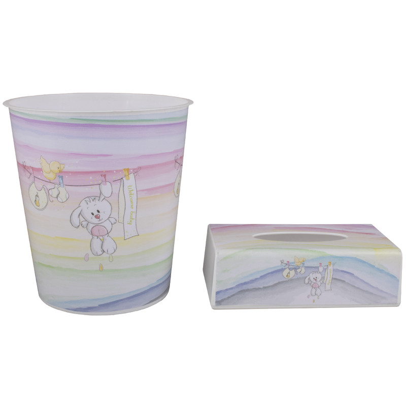 ست سطل و جادستمال اتاق کودک طرح خرگوش کد 1047