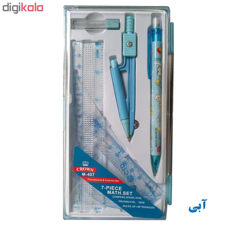ست پرگار و خط کش کرون مدل M-407 بسته 7 عددی ست پرگار و خط کش کرون مدل M-407 بسته 7 عددی