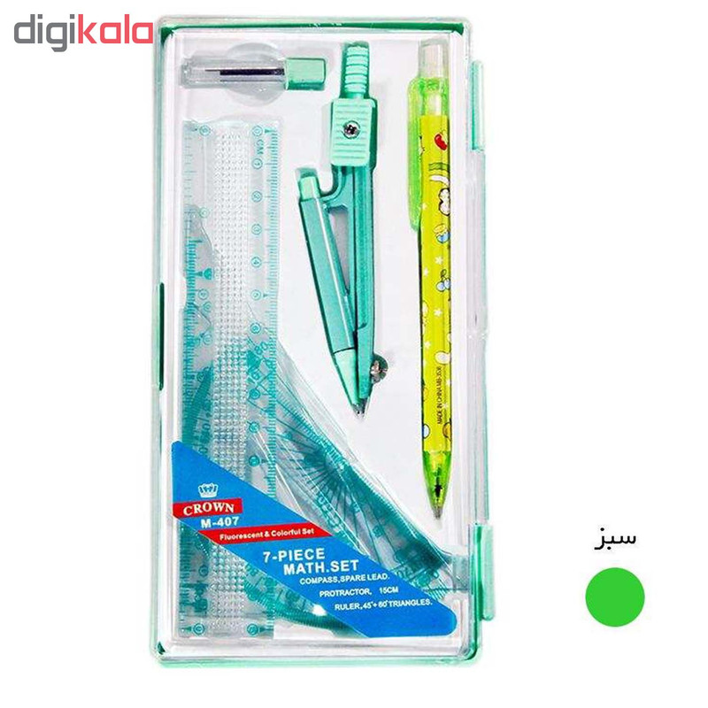 ست پرگار و خط کش کرون مدل M-407 بسته 7 عددی ست پرگار و خط کش کرون مدل M-407 بسته 7 عددی
