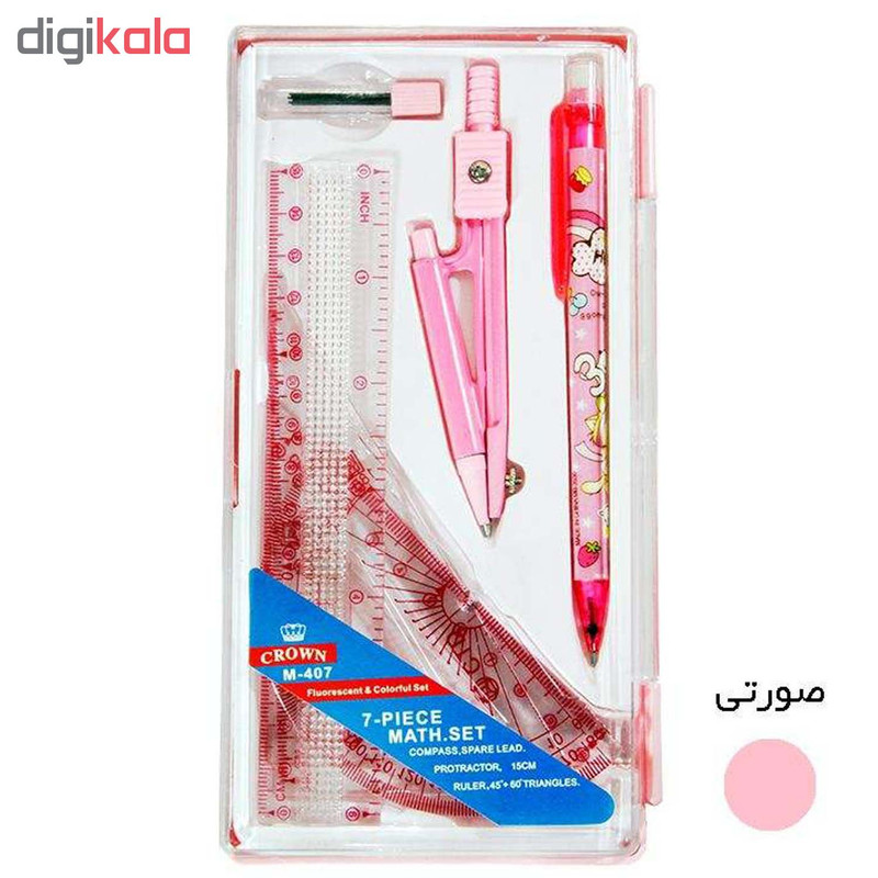 ست پرگار و خط کش کرون مدل M-407 بسته 7 عددی ست پرگار و خط کش کرون مدل M-407 بسته 7 عددی