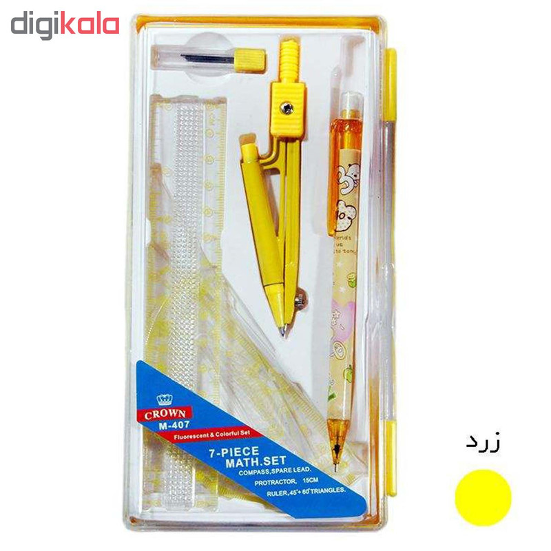 ست پرگار و خط کش کرون مدل M-407 بسته 7 عددی ست پرگار و خط کش کرون مدل M-407 بسته 7 عددی